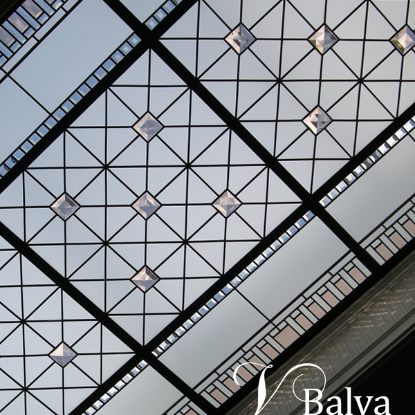 flat decorative glass skylight