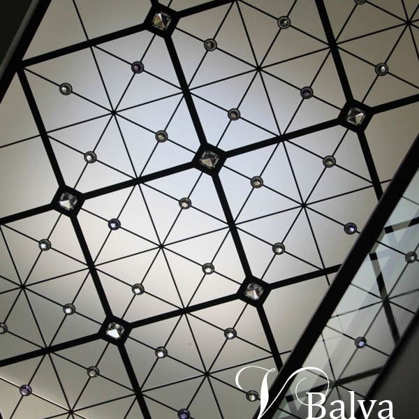 Contemporary leaded glass skylight Caprice